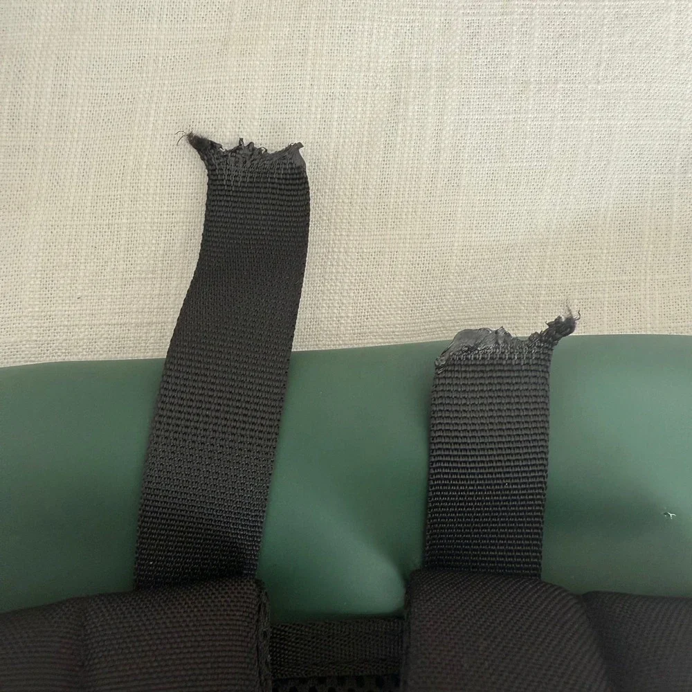 Duchamp London Backpack Green Black‎ Flap School Travel Bag - DEFECT